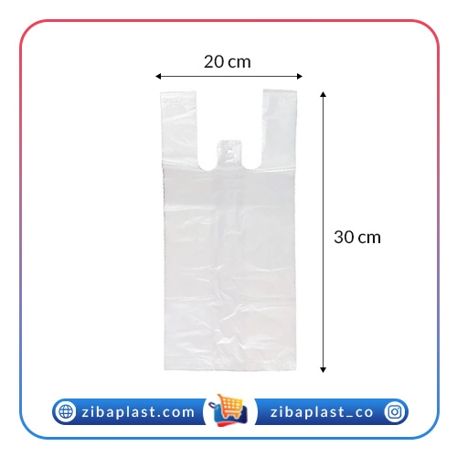 نایلکس شفاف دسته رکابی 20x30 cm