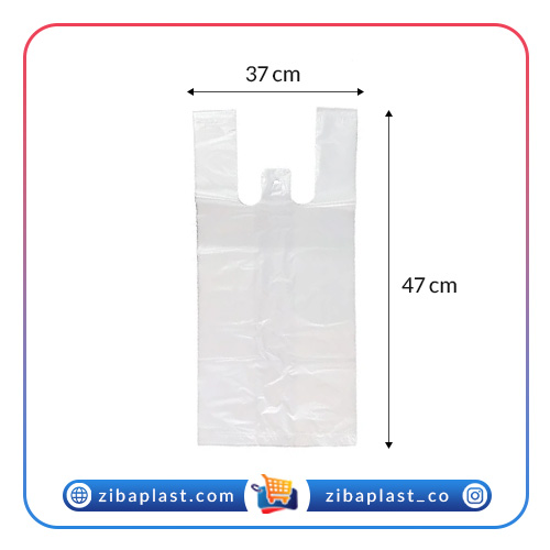 نایلکس شفاف دسته رکابی 37x47 cm